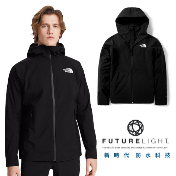 【The North Face】男款 FUTURELIGHT 防水透氣防風可調節連衣外套_4NA2-JK3 黑 V✿30E010